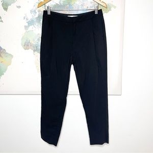 Everlane Pants Size 4 Trousers Wool Black Tapered Pleated Ankle Length